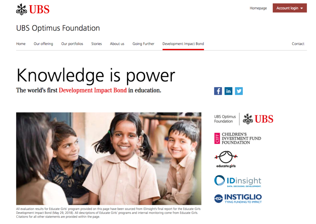 World’ first development impact bond (DIB) in education judged a ...