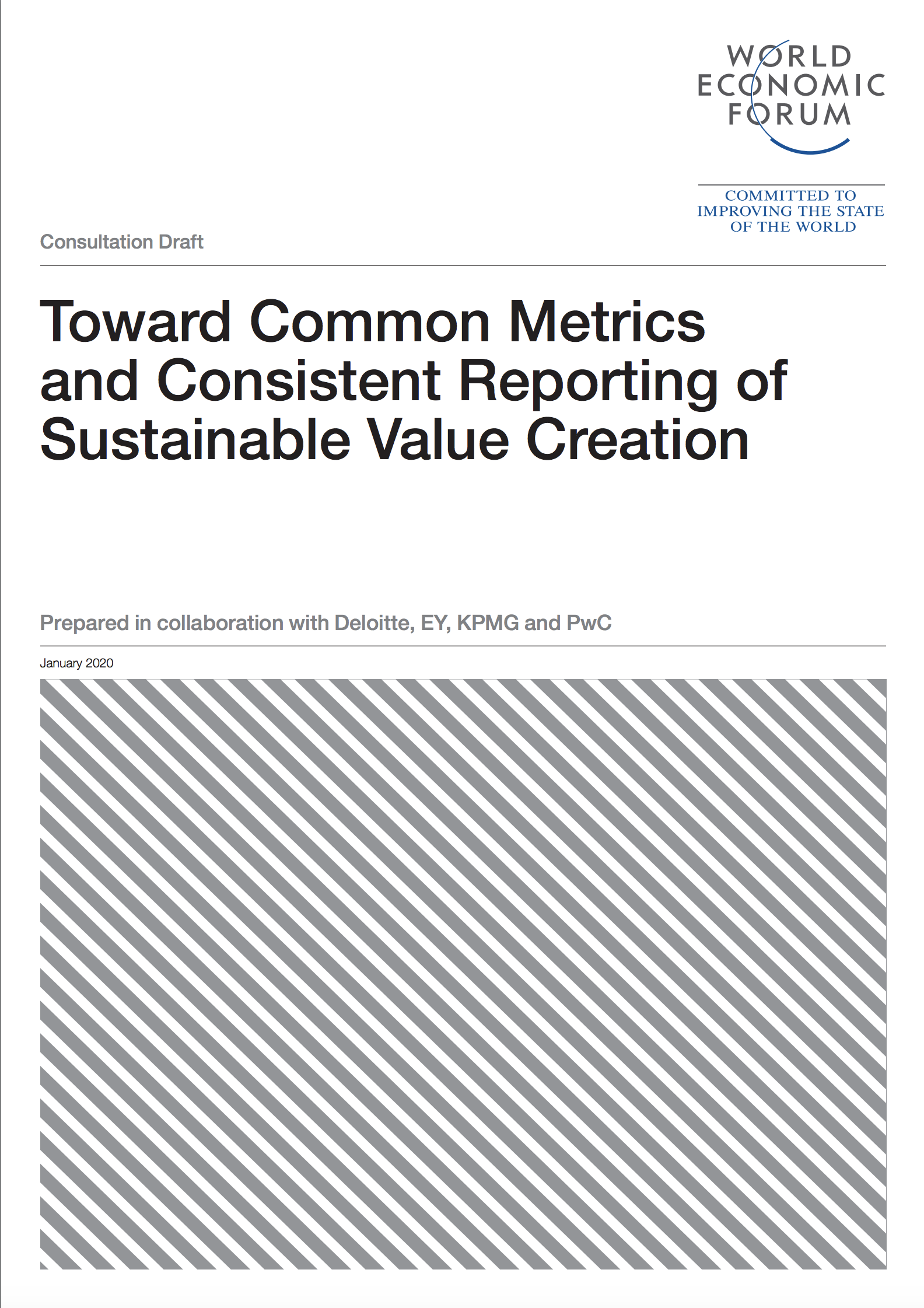 World Economic Forum | Toward Common Metrics and Consistent Reporting ...