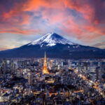 FinCity.Tokyo on building a finance hub for the global green transition Mt. Fuji in the background of the Tokyo skyline.