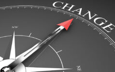 Change business decision target compass
