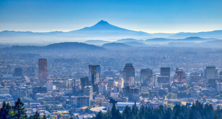 Oregon convening asset owners to tackle carbon accounting headaches Aerial view of Portland, Oregon