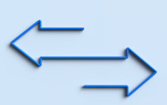 Arrows in opposite directions