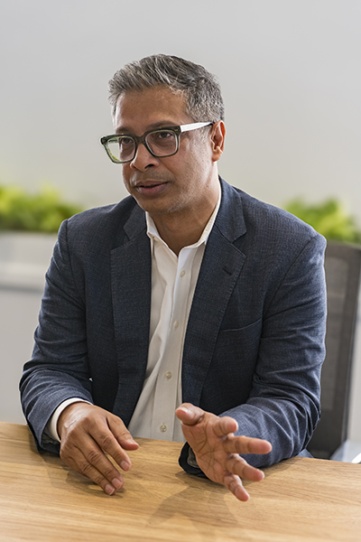 Nishesh Kumar speaking at the Climate X roundtable