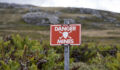 Minefield warning