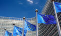 EU flags near of European Commission building
