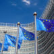 EU flags near of European Commission building