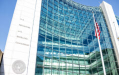 SEC climate rule rescission โbetraysโ US investors, says Herren Lee-backed group Washington DC, USA - January 13, 2018: US United States Securities and Exchange Commission SEC entrance architecture modern building sign, logo, american flag, looking up sky, glass windows reflection
