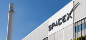 A photo of SpaceX's headquarters