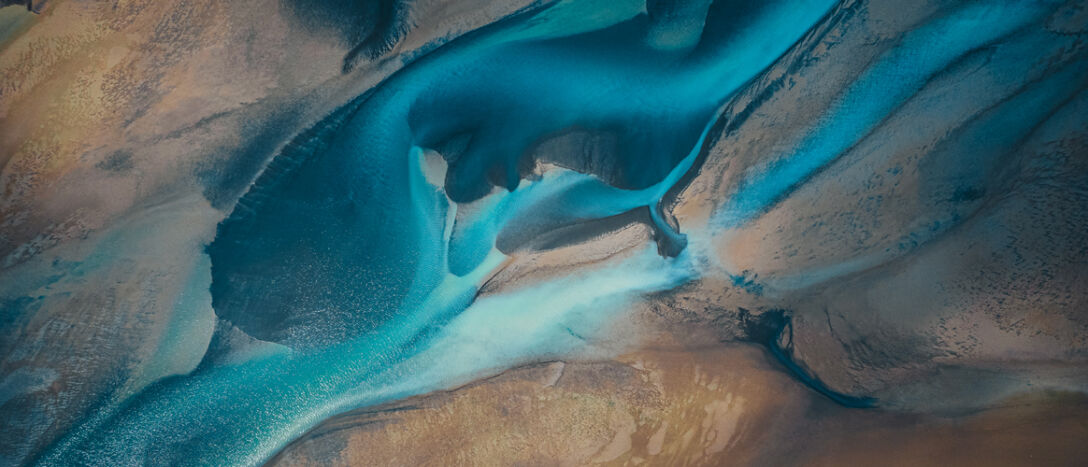 T9_Physical-climate-data-and-modelling An aerial photo of rivers and streams