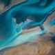An aerial photo of rivers and streams