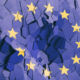 European Union flag on cracked wall background. 3d illustration