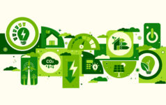 House energy efficiency, energy efficient rating class concept, eco home renovation save cost. Low-consumption ecological house. Green Building for Sustainable Development Concept