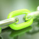 Strong green link. Leadership concept